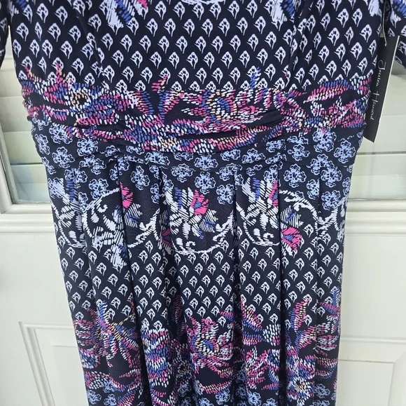 $139 Jessica Howard Dress Sz 8 Elbow-Sleeve Gathered-Waist Stretchy New - Picture 10 of 15